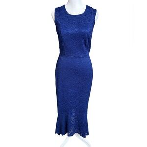 Alexa B Nites royal blue glittery lace bodycon mermaid formal dress NWT 6